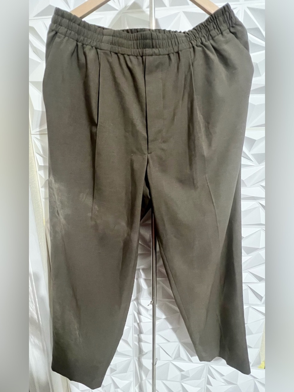 Women’s Uniqlo  Smart Wide drawstring Pants  - Dark Brown 33-36in